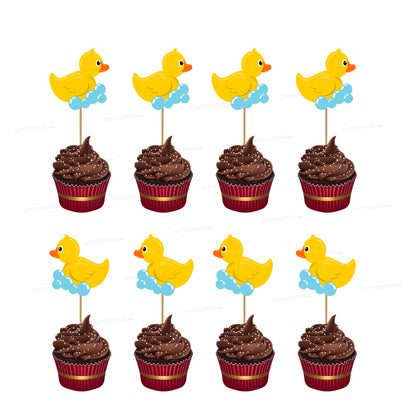 Duck Theme Boy Cupcake Topper