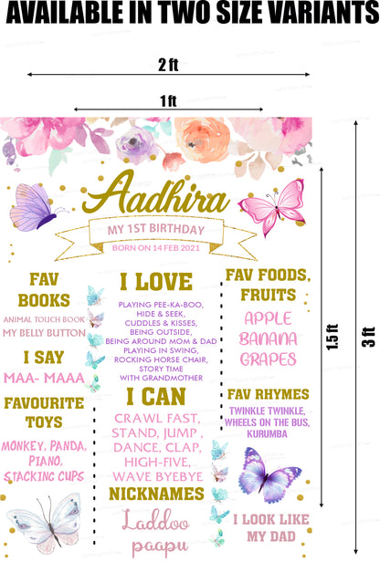 Butterfly Theme White Chalkboard