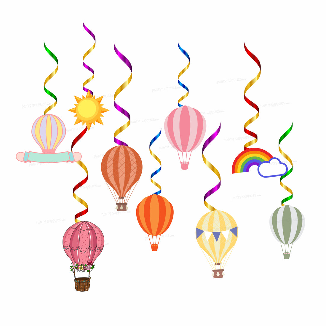 Hot Air Theme girl Swirls