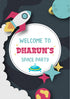 Space Theme Customized Welcome Board - image 1 of 3 | Party Supplies India