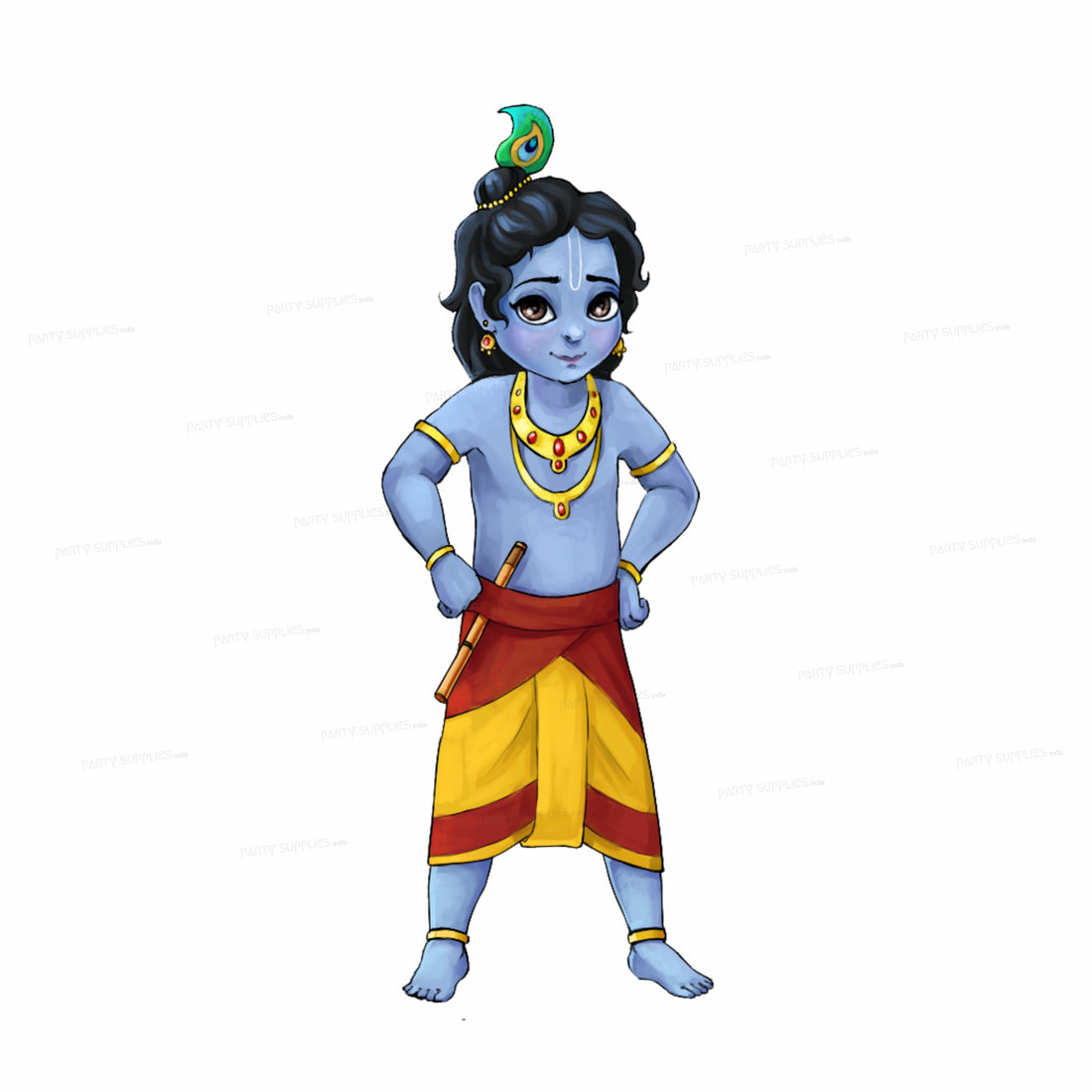 Little Krishna Standing Theme Cutout