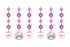 Unicorn Theme Danglers - image 1 of 3 | Party Supplies India