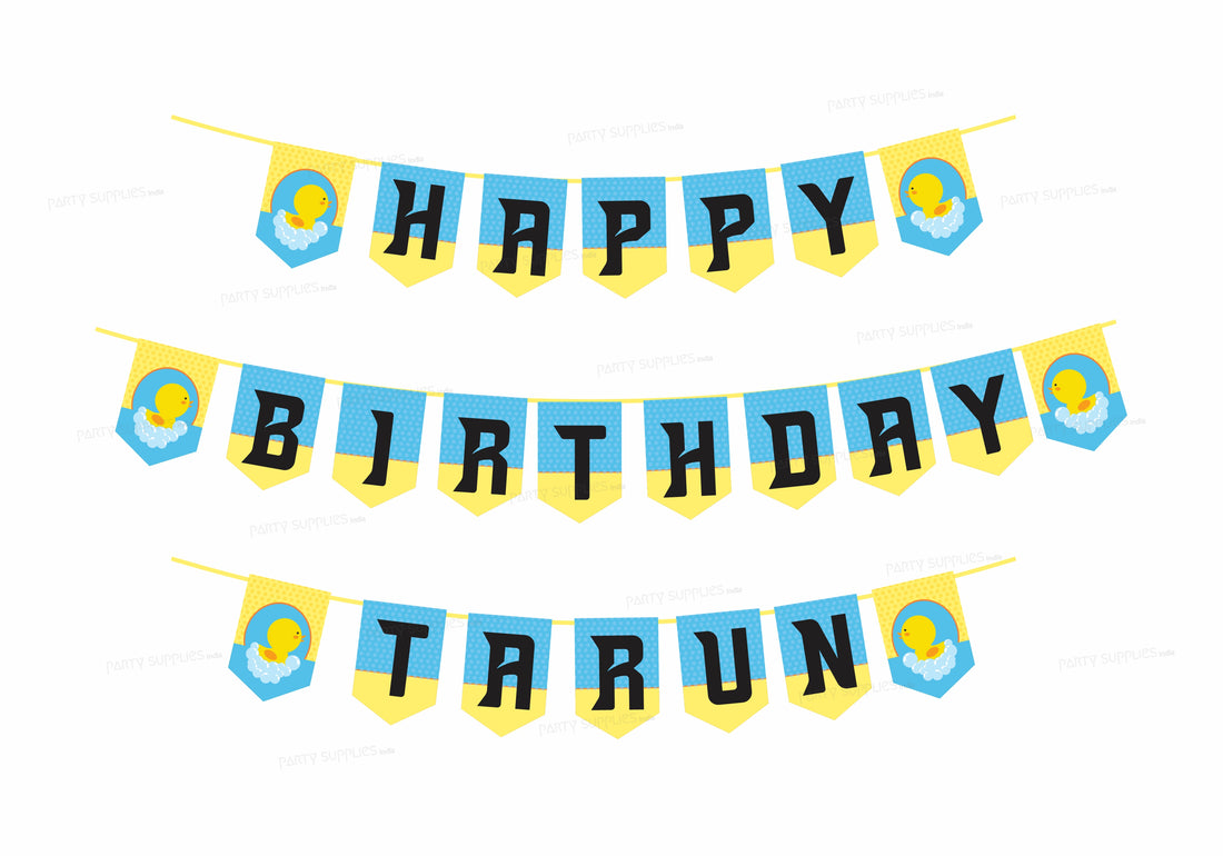 Duck Theme Boy Name Flag Hanging