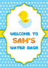 Duck Theme Boy Welcome Board - image 1 of 3 | Party Supplies India
