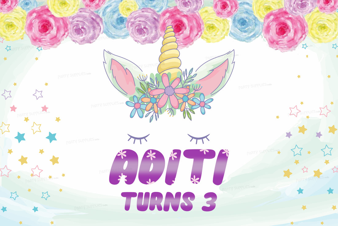 Unicorn Theme Personalized Backdrop