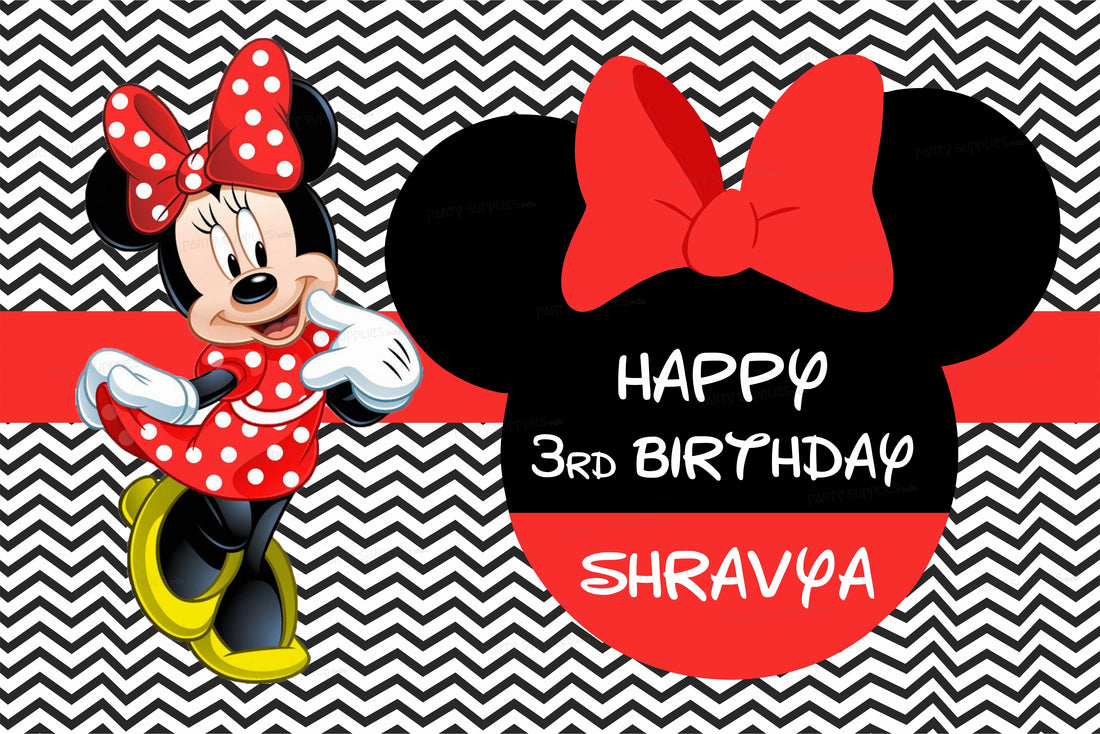 Minnie Mouse Red Theme Backdrop