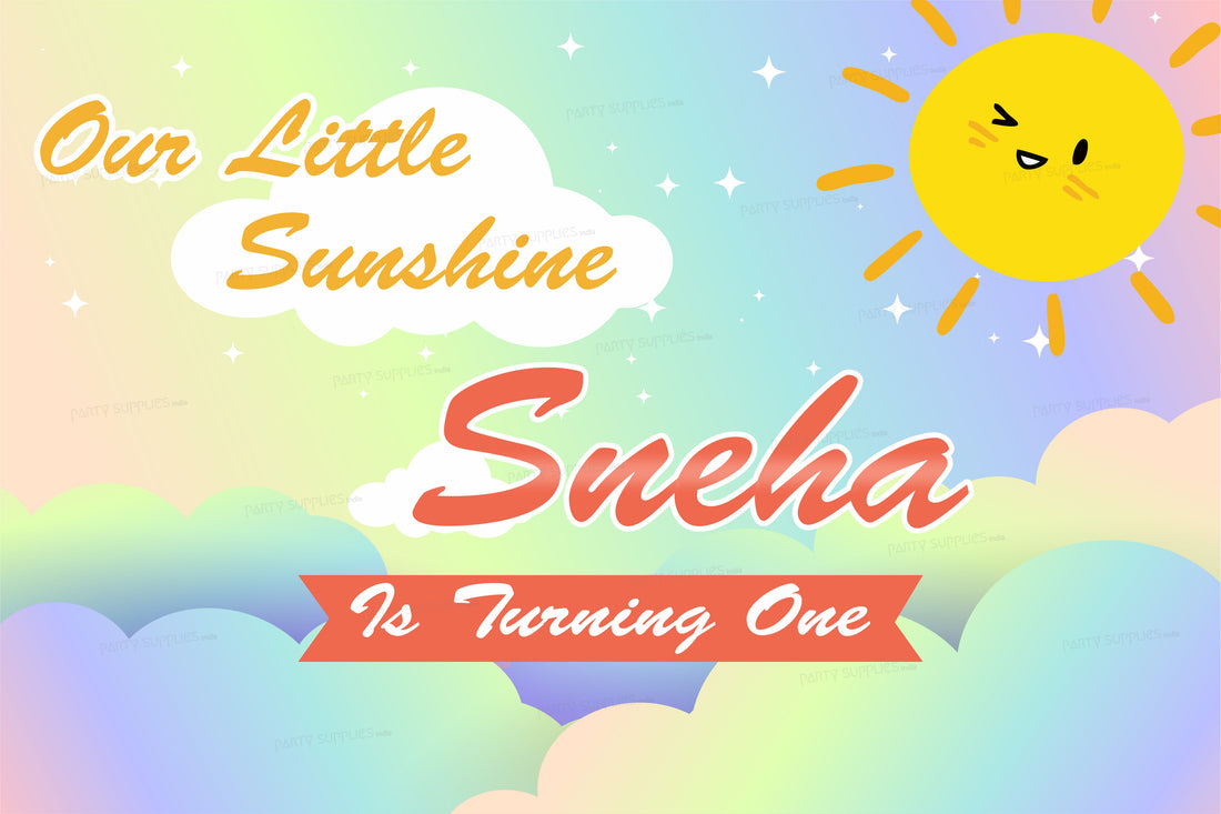 Sunshine Theme Girl Customized Backdrop