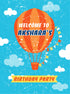Hot Air Theme girl Customized Welcome Board - image 1 of 3 | Party Supplies India