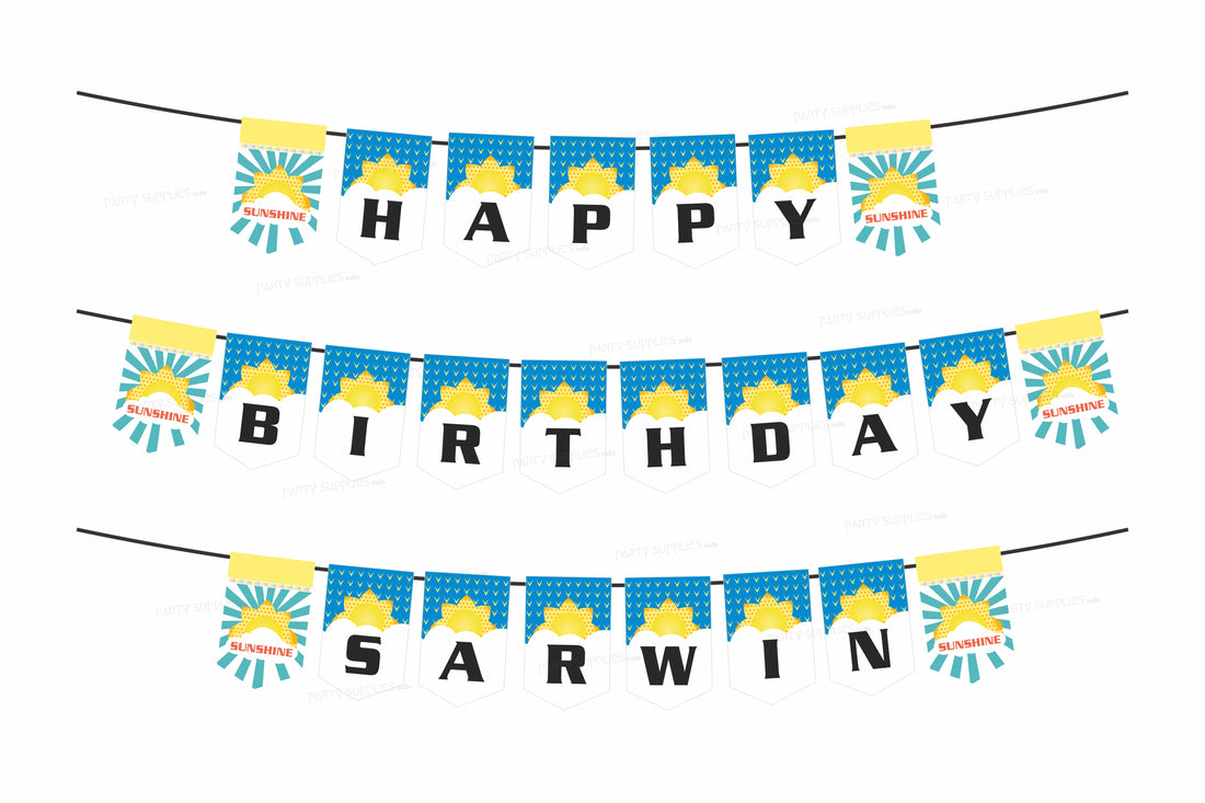 Sunshine Theme Boy Personalized with Name Hanging
