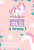 Unicorn Theme Customized Invite - image 1 of 2 | Party Supplies India