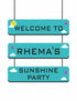 Sunshine Theme Girl Personalized Door Poster - image 1 of 3 | Party Supplies India