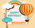 Hot Air Theme Boy Backdrop - 6x4 Ft. - image 1 of 7 | Party Supplies India