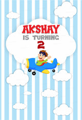 Aeroplane Theme Personalized Welcome Board - image 1 of 3 | Party Supplies India
