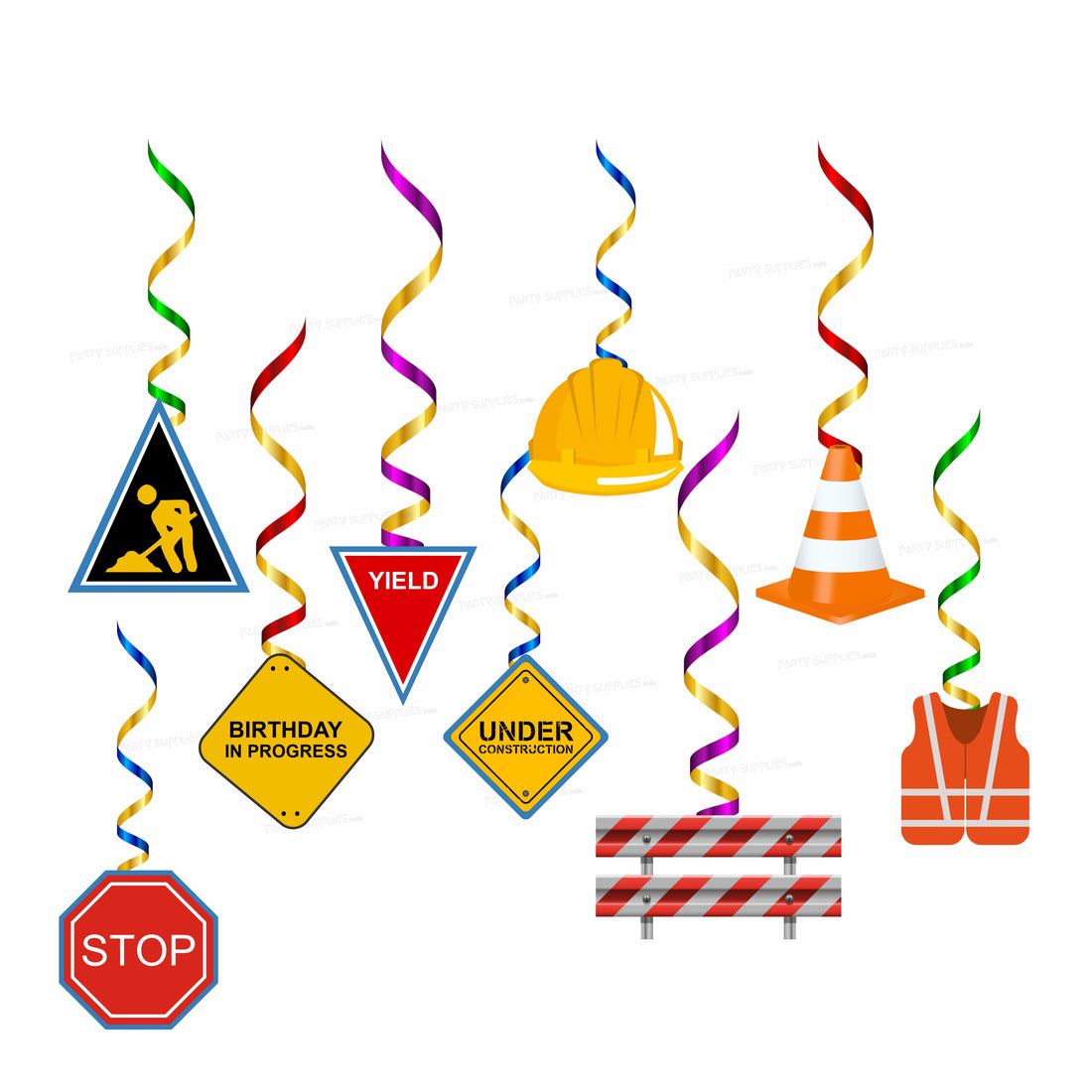 Construction Theme Swirls