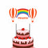Hot Air Theme Boy with Baby Name Cake Topper - image 1 of 3 | Party Supplies India