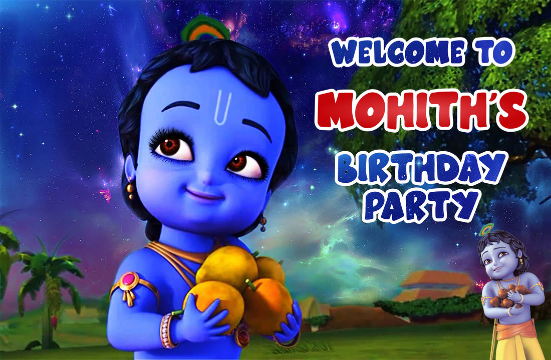 Little Krishna Theme Welcome Board