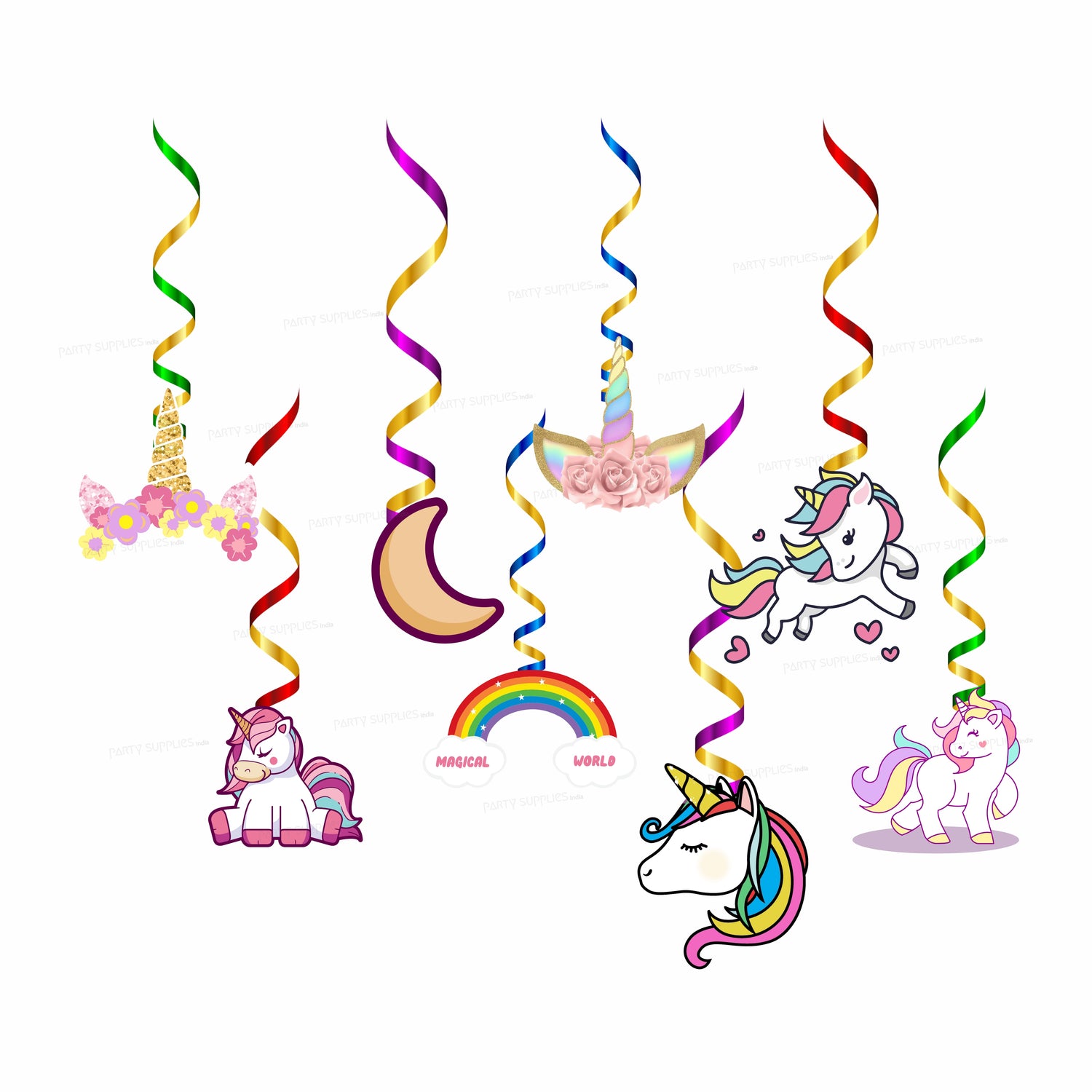 Unicorn Theme Swirls - image 1 of 2 | Party Supplies India