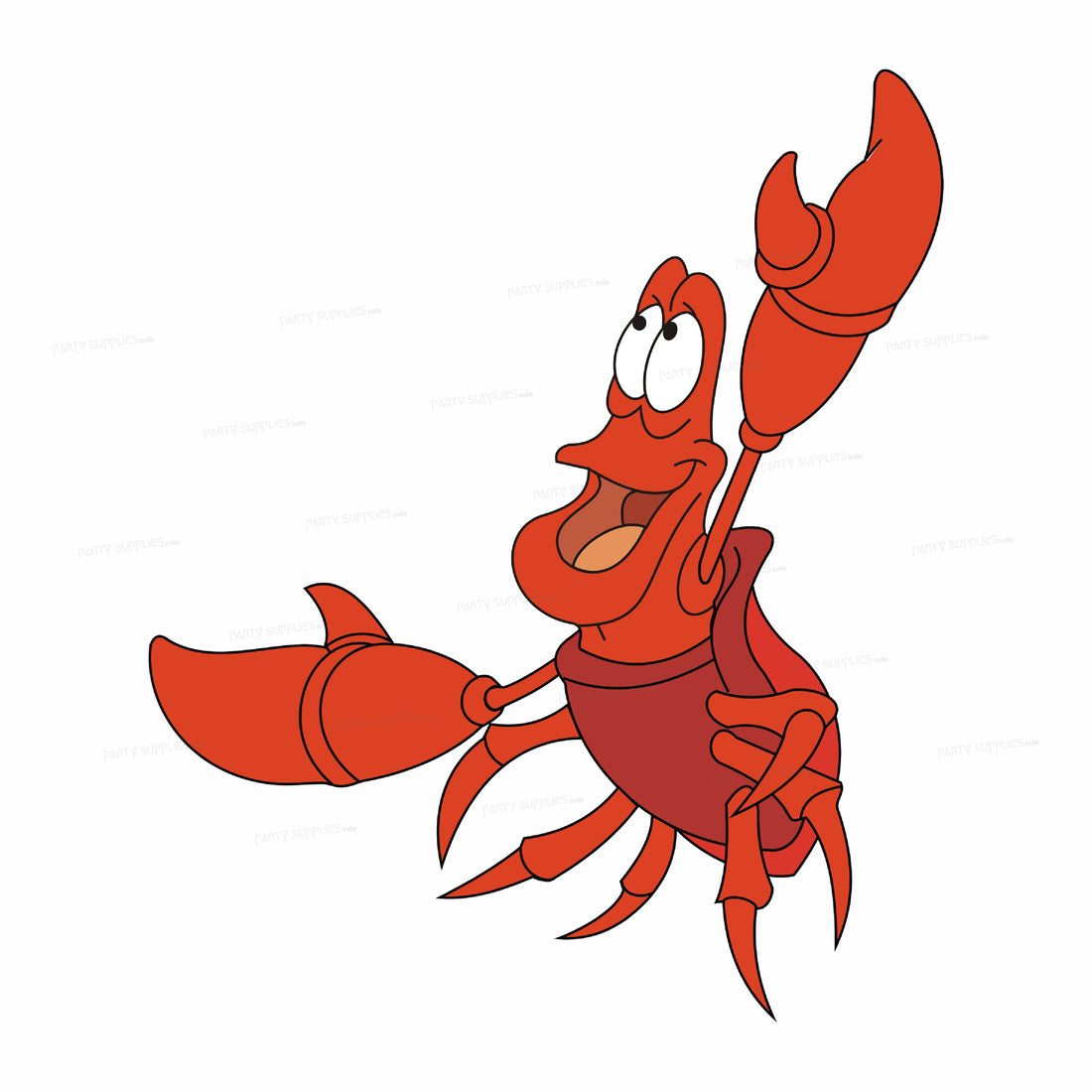 Mermaid Theme Red Insect Cutout