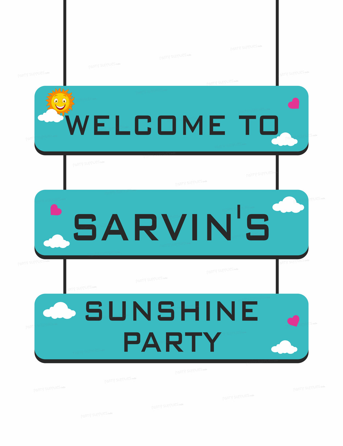 Sunshine Theme Boy Door Poster