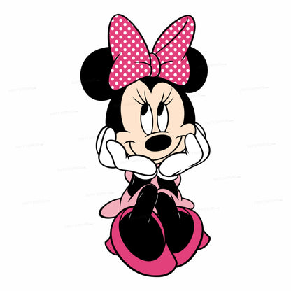 Minnie Mouse Thinking Theme Cutout