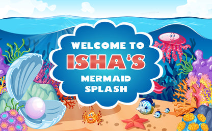 Mermaid Theme Customized Welcome Board
