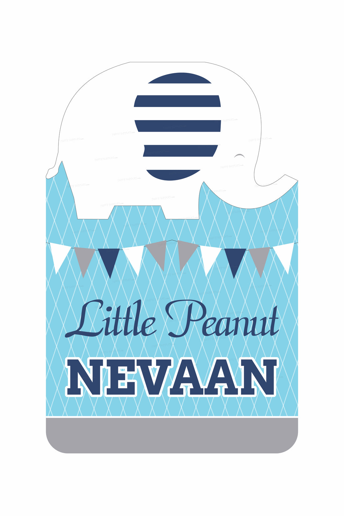 Blue Elephant Theme Welcome Board