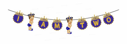 Prince Theme Personalized with Baby Age Hanging