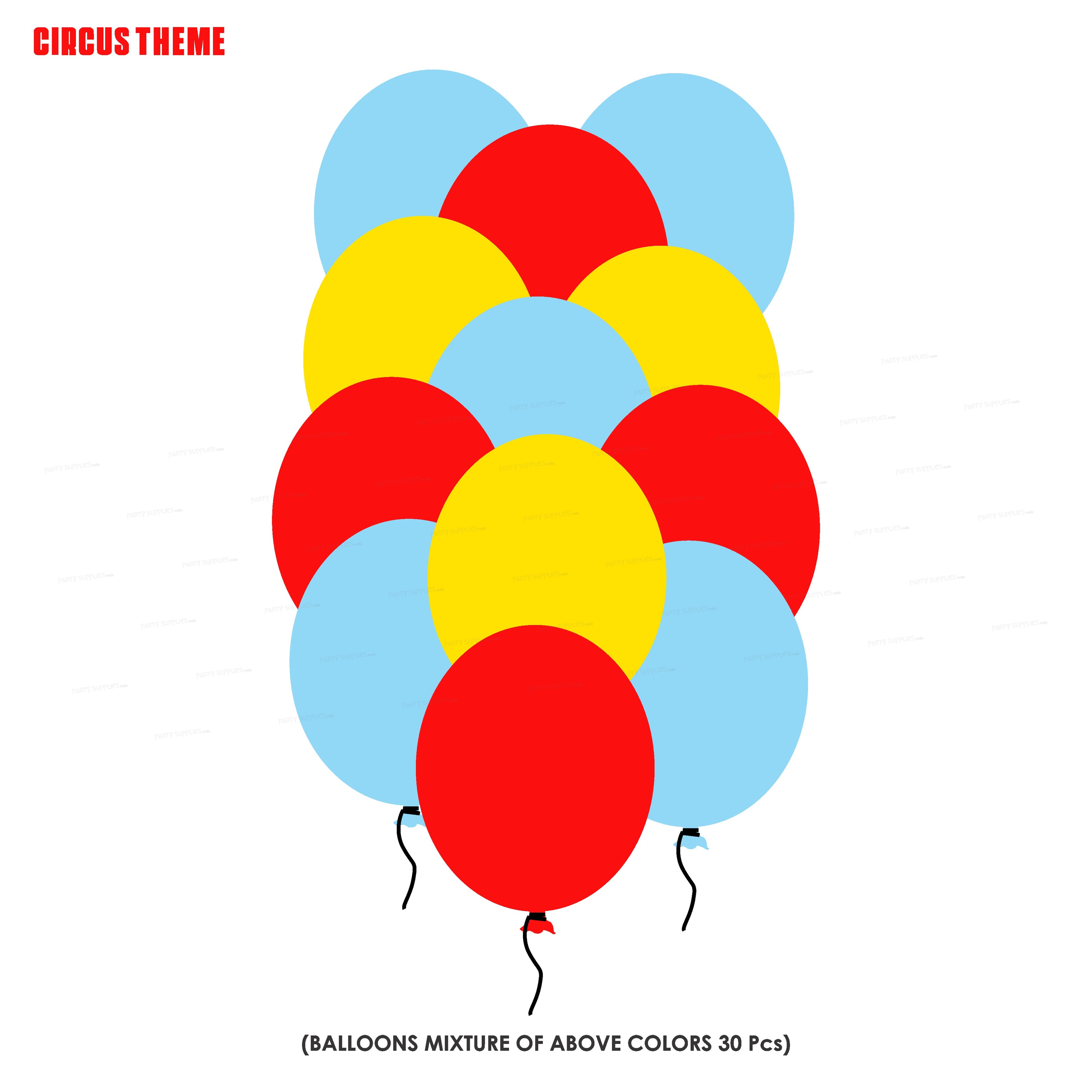 PSI Circus Theme Colour 30 Pcs Balloons