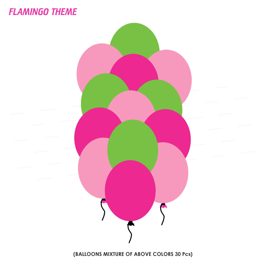 Flamingo Theme Colour 30 Pcs. Balloons