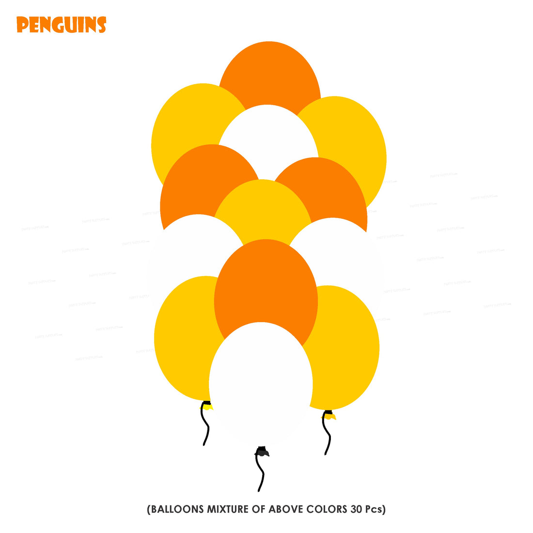 PSI Penguin Theme Colour 30 Pcs. Balloons
