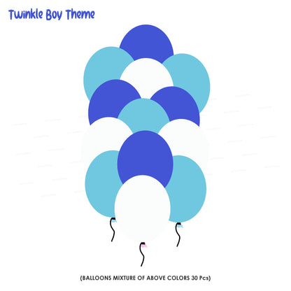 Twinkle Twinkle Little Star Boy Theme Colour 30 Pcs. Balloons