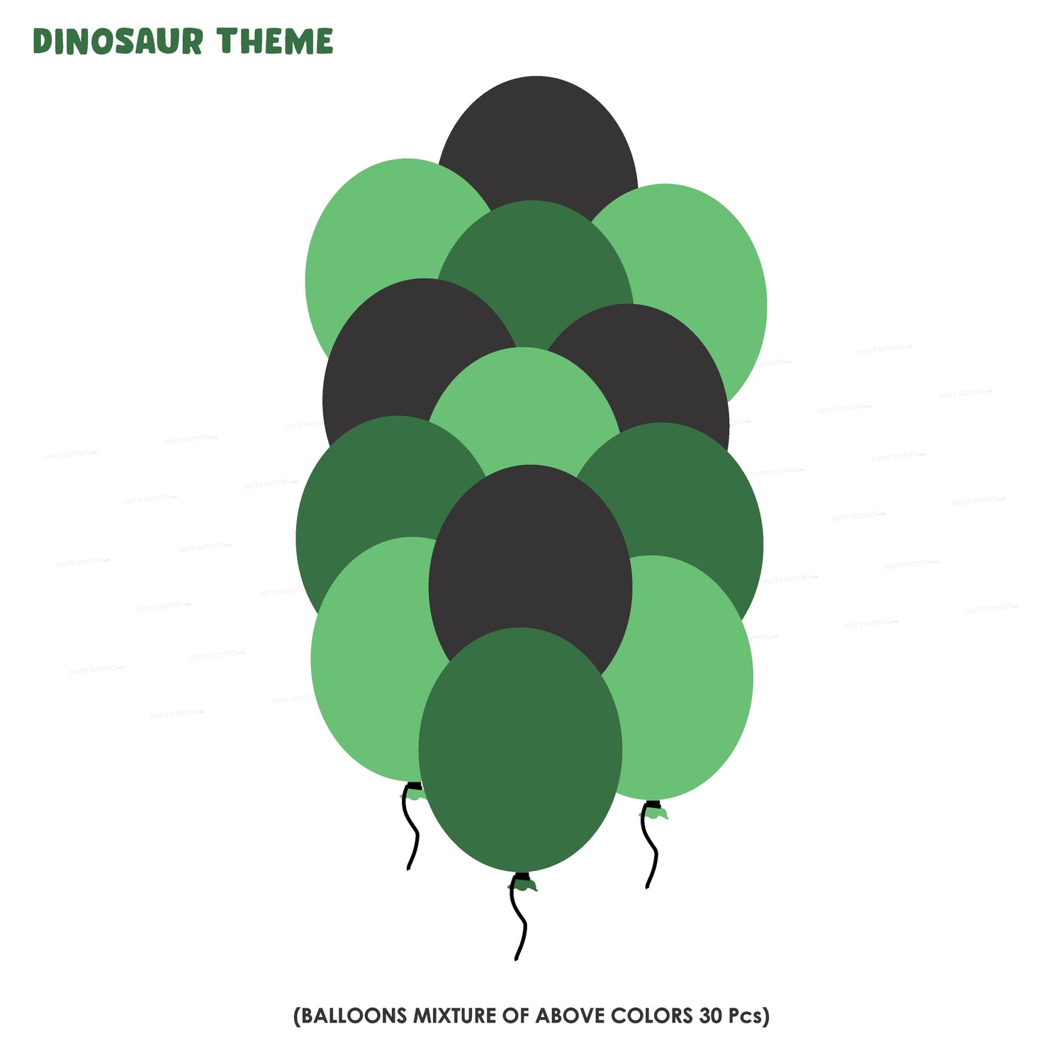 PSI Dinosaur Theme Colour 30 Pcs Balloons