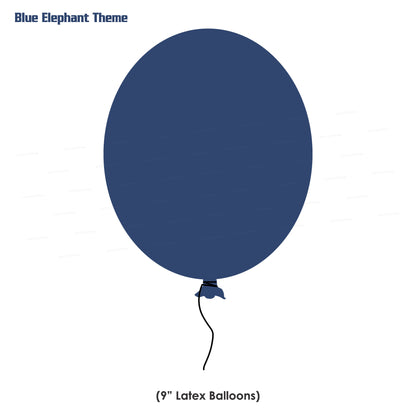 PSI Blue Elephant Theme Colour 30 Pcs Balloons