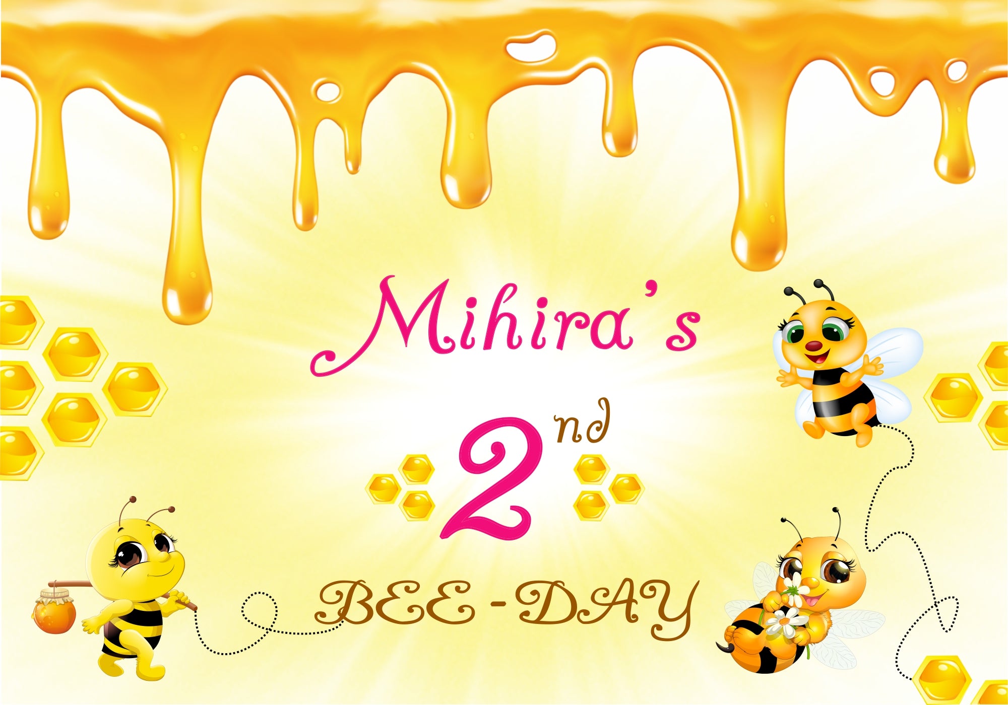 Bumble Bee Theme Backdrop