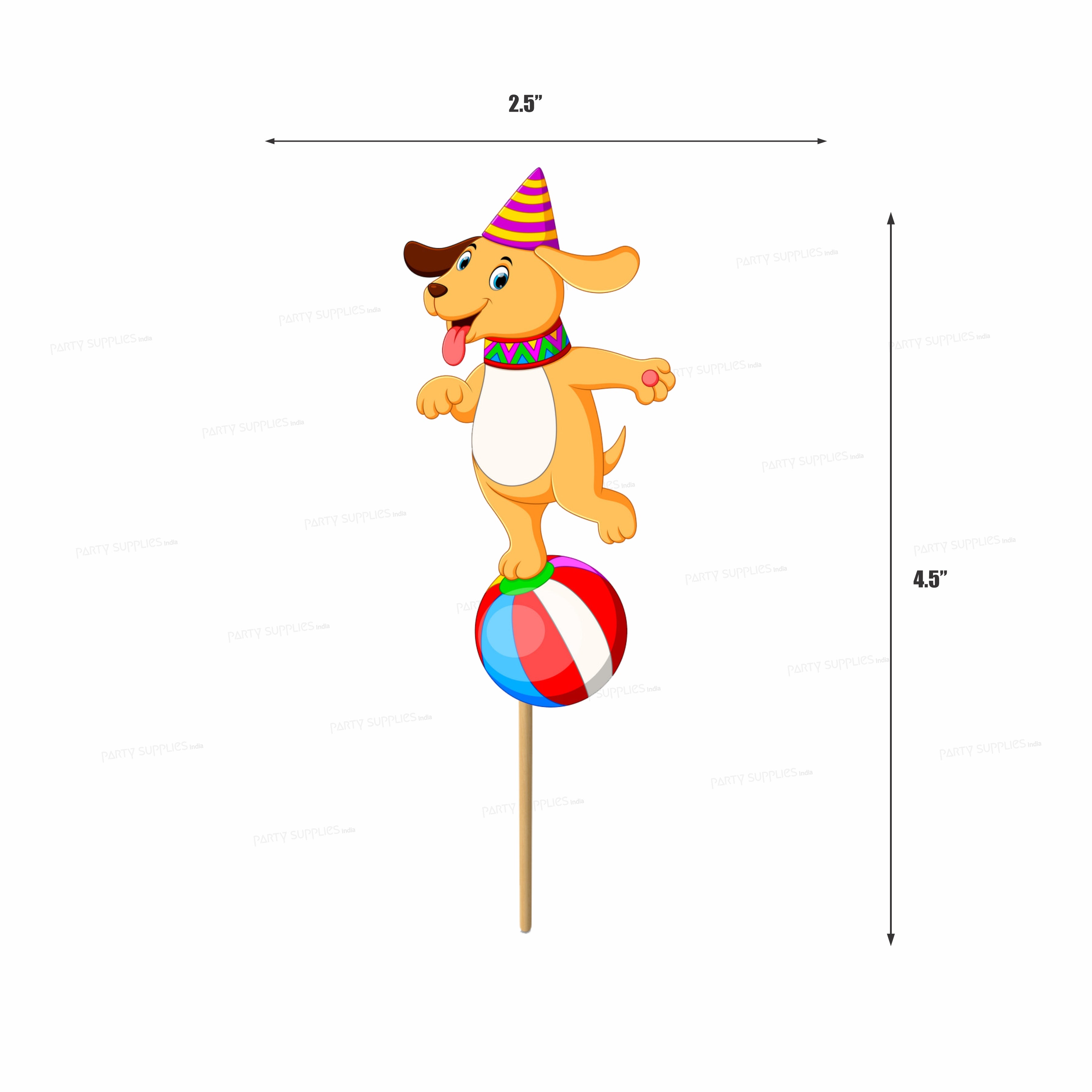 PSI Circus Theme Personalized Cup Cake Topper