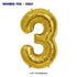 Number 3 Premium Gold Foil Balloon - image 1 of 4 | Party Supplies India