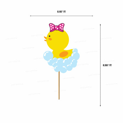 PSI Duck Theme Girl Cupcake Topper