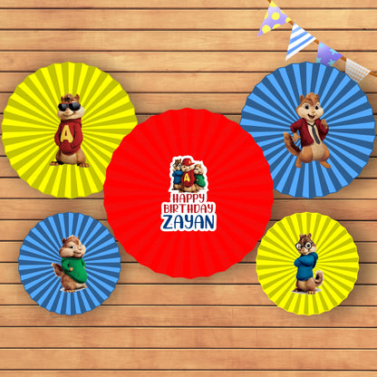 Alvin and Chipmunks  Theme Paper Fan