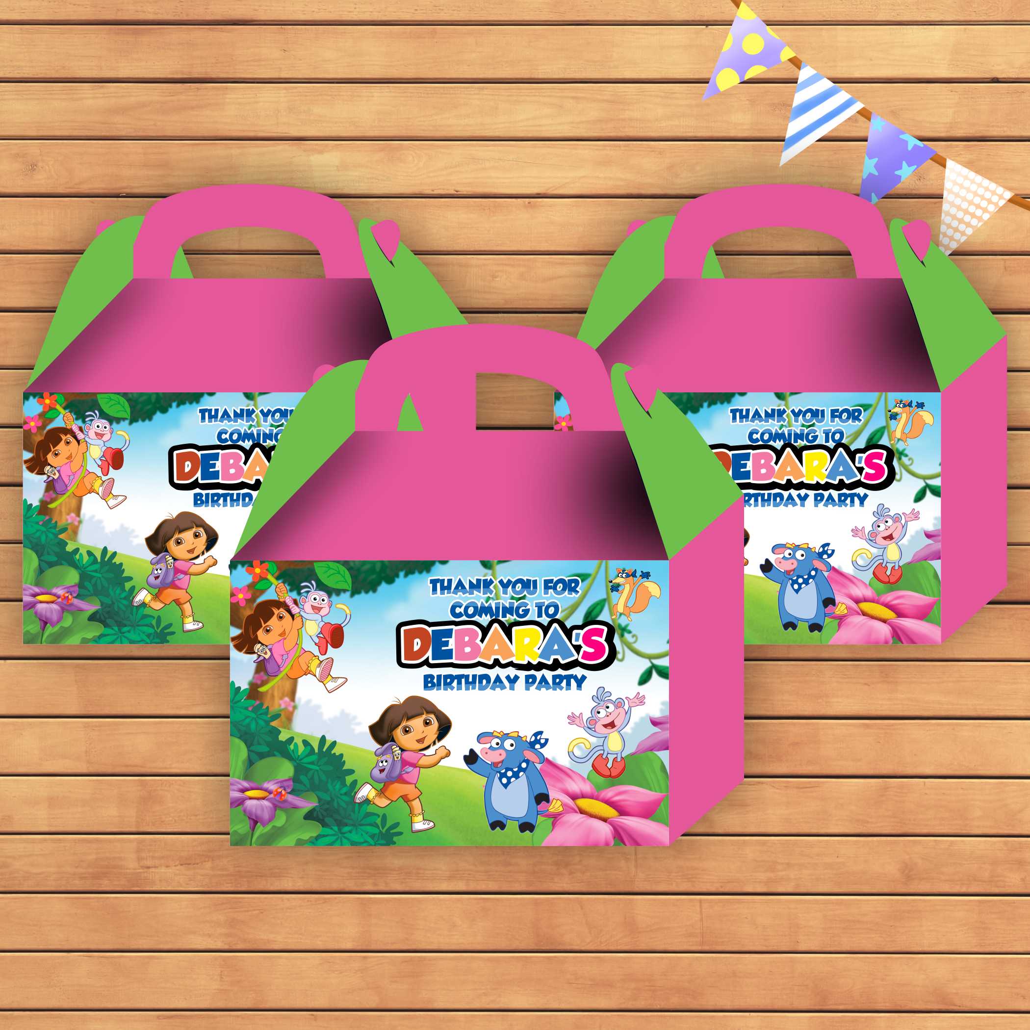 Dora The Explorer Theme Goodie Return Gift Boxes - image 3 of 5 | Party Supplies India