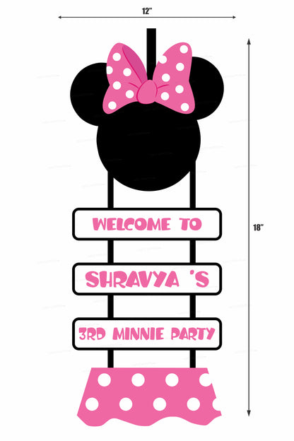 Minnie Mouse Theme Fancy Door Poster