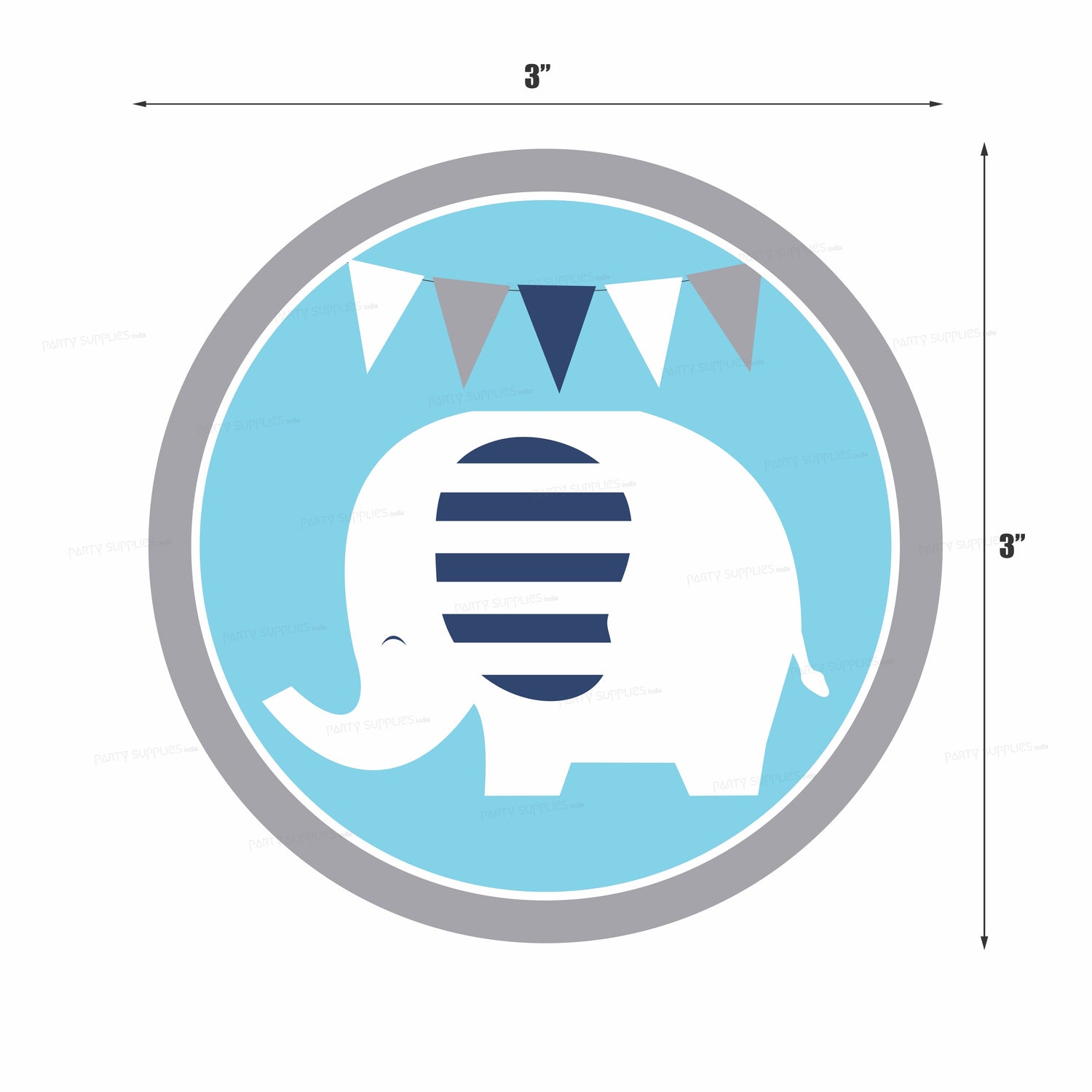PSI Blue Elephant Theme Dangler