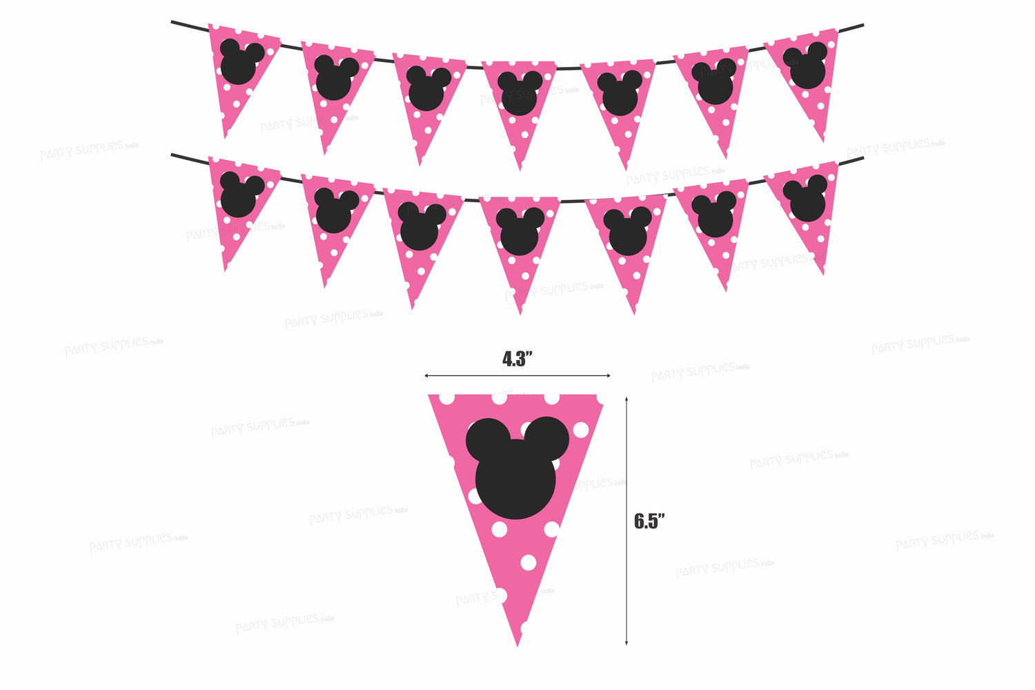 Minnie Mouse Theme Flag Hanging