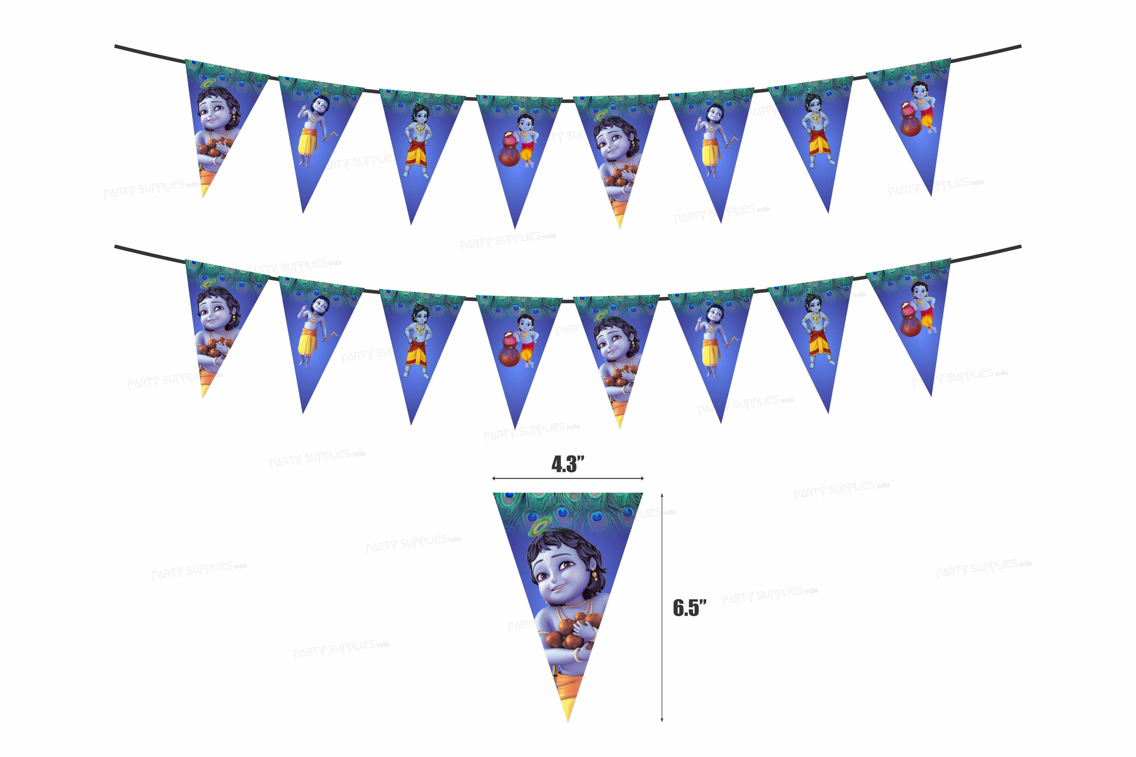 Little Krishna Flag Theme Hanging