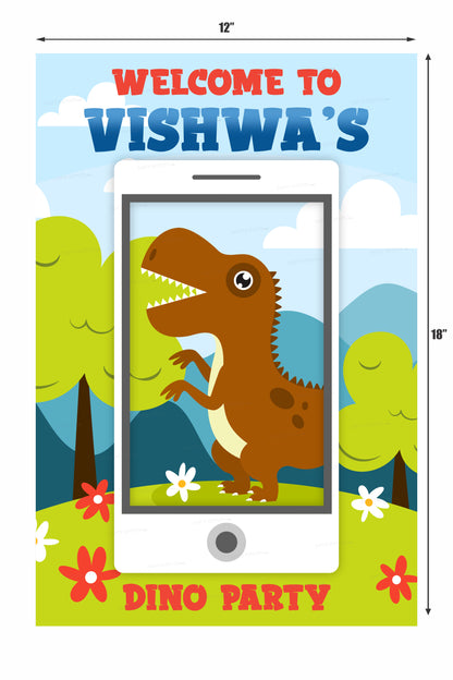 PSI Dinosaur Theme Personalized Welcome Board