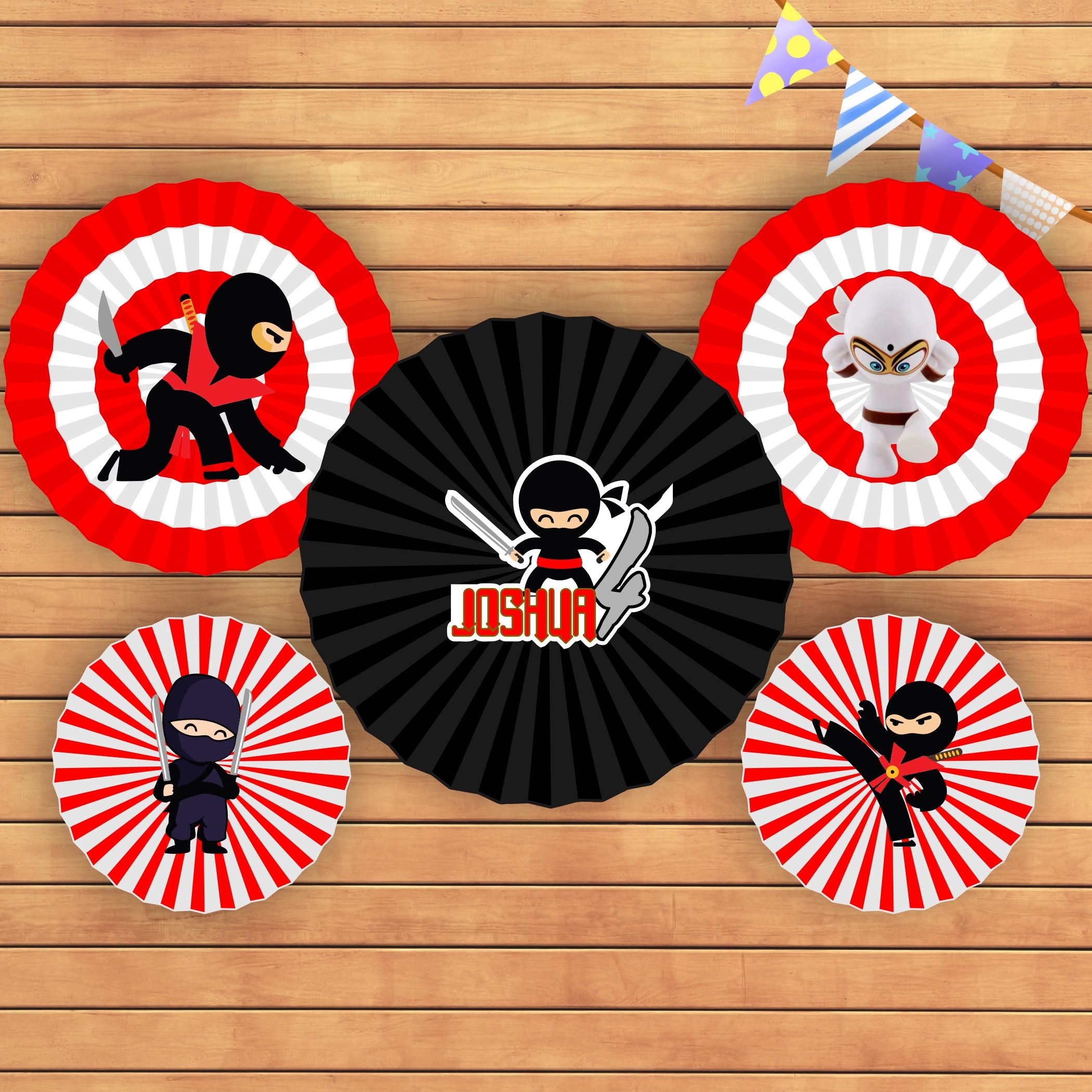 Ninja Theme Paper Fan