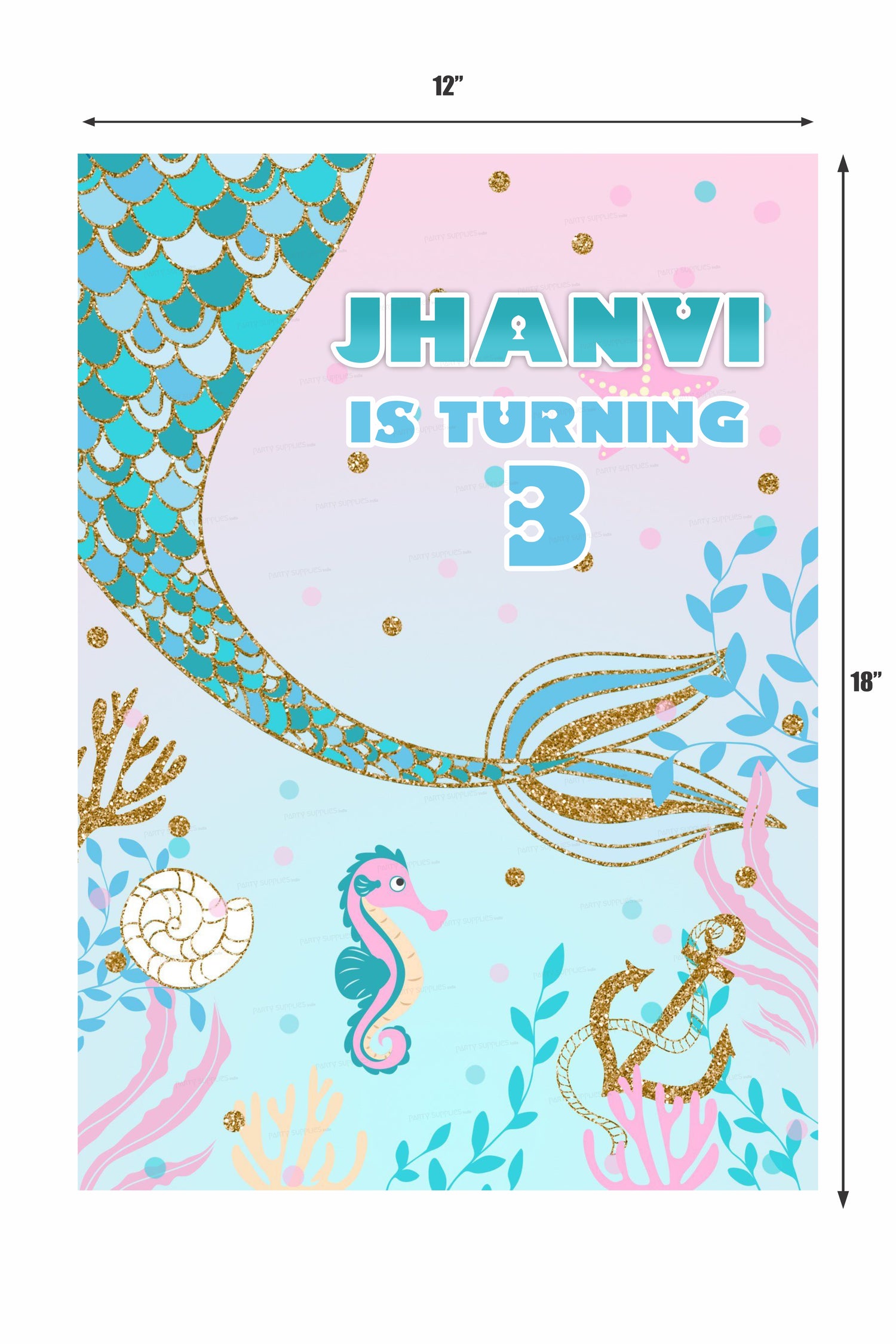 Mermaid Theme Personalized Welcome Board