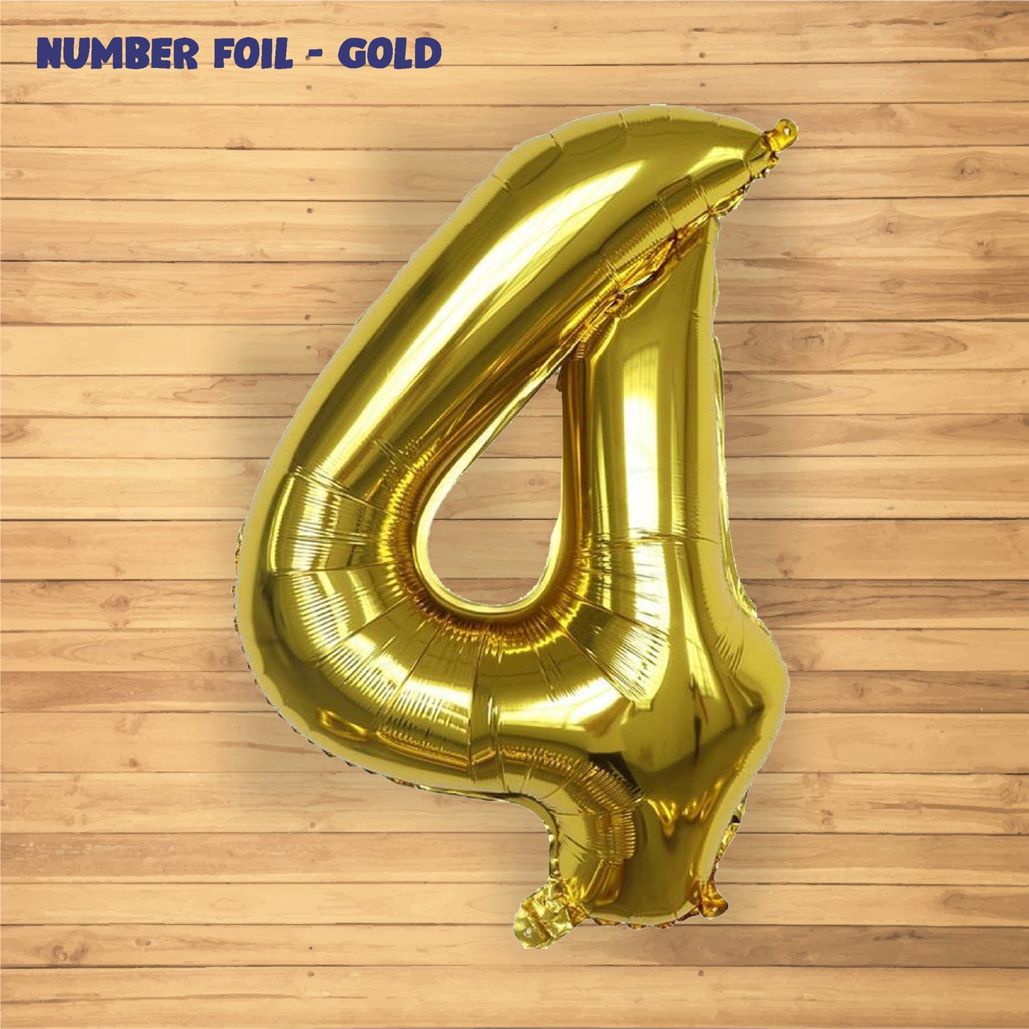 Number 4 Premium Gold Foil Balloon