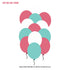 Hot Air Girl Theme Colour 60 Pcs Balloons - image 1 of 2 | Party Supplies India