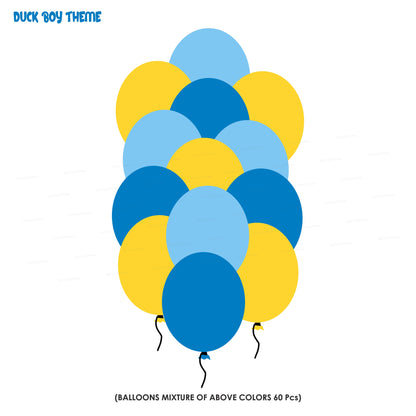 PSI Duck Boy Theme Colour 60 Pcs Balloons