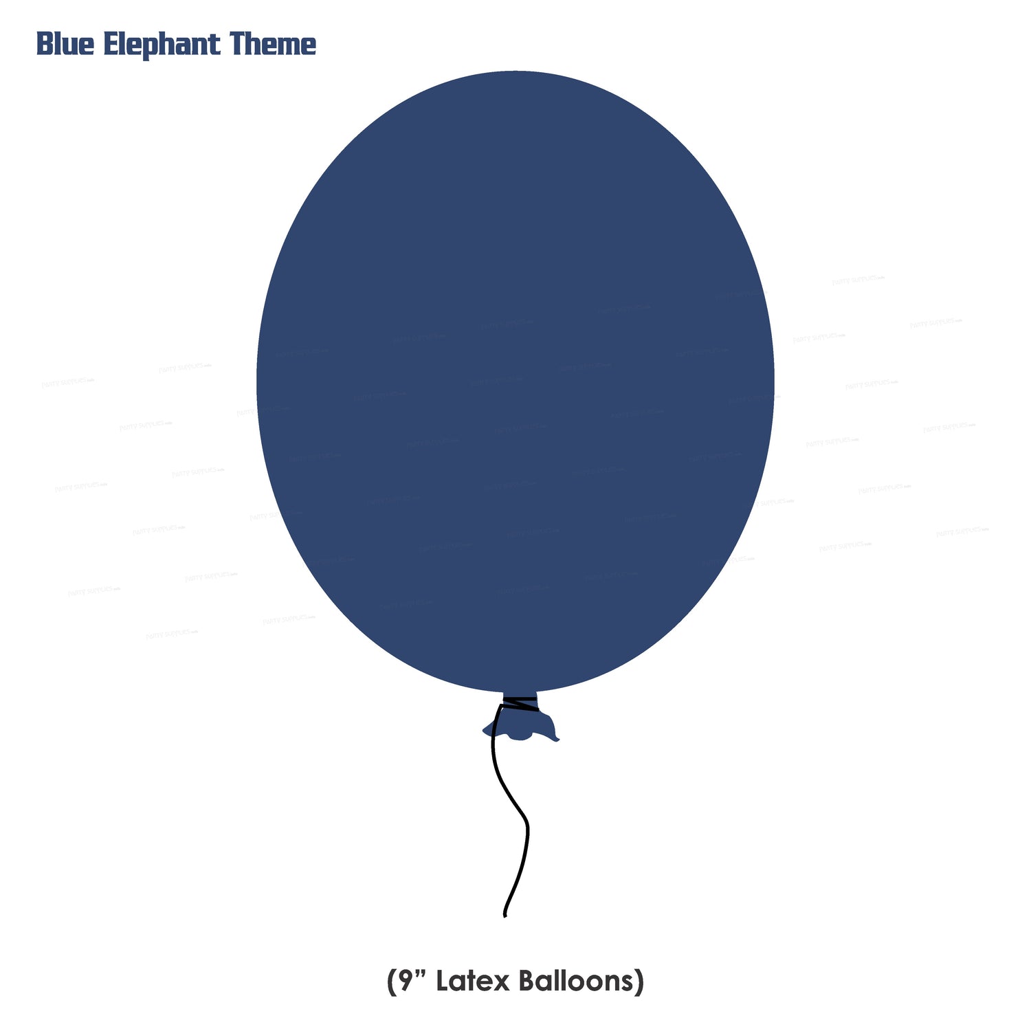 PSI Blue Elephant Theme Colour 60 Pcs Balloons